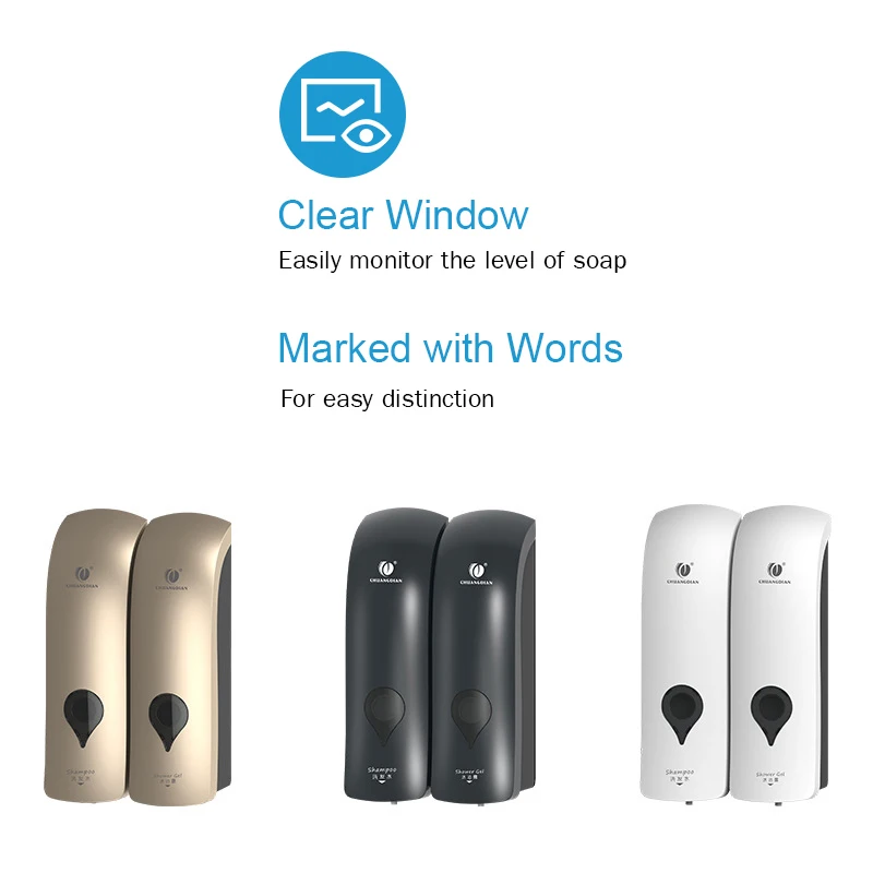 

Bathroom Liquid Soap Dispenser Wall Mounted For Kitchen Plastic 350ml Shower Gel Detergent Shampoo Bottle Hotel Home Accessories