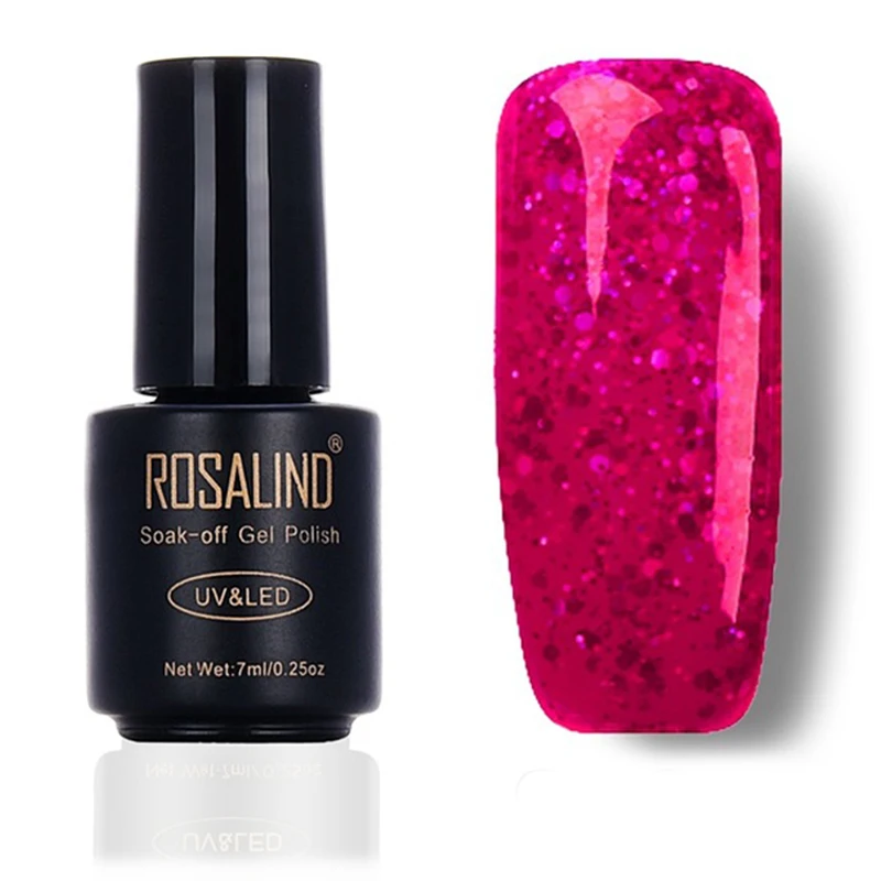 Rosalind гель 1S Красный бриллиант 7 мл цветной для ногтей полировки УФ Led лак