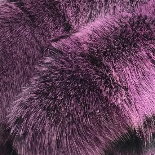 Purple frost Женский жилет из натурального Лисьего меха, осенне-зимнее теплое толстое пальто без рукавов, Женский Короткий стильный жилет из натурального Лисьего меха - Цвет: Purple frost