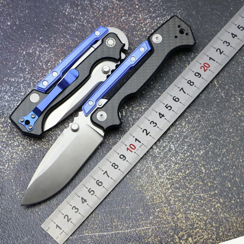 Складной нож D2 из стали и CF на заказ складной для кемпинга охоты рыбалки походов