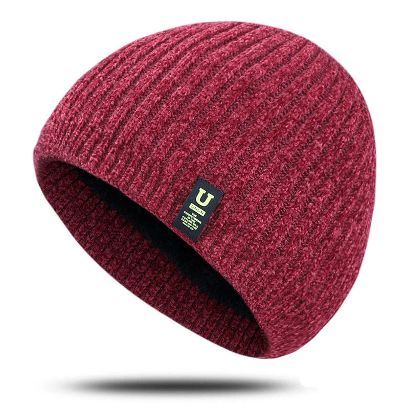 

High Quality Winter Men's Hat Cotton Thicken Warm Casual Outdoor Sport Beanies Cap For Men Fashion Unisex Knitted Bonnet Z234