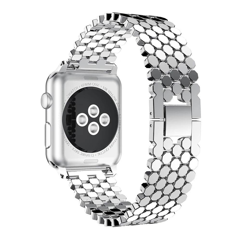 Ремешок для часов Apple Watch 42 мм серии 4 3 2 ремешок из нержавеющей стали сменный ремешок браслет для iWatch 42 40 мм 44 мм 38 мм ремешок