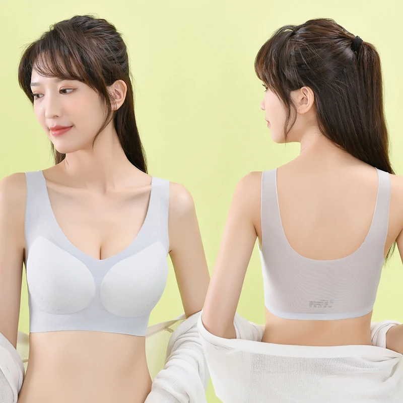 

Thai Latex Underwear Bras for Women Push Up Bralette Seamless Bra Top