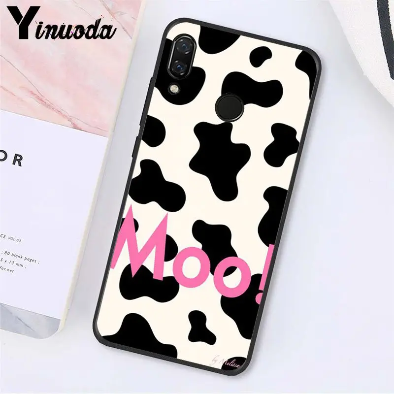 Yinuoda корова узор черный белый чехол для телефона для Xiaomi Redmi Note 7 5 4 Redmi 5plus 6A Note4 4X A2 A2lite