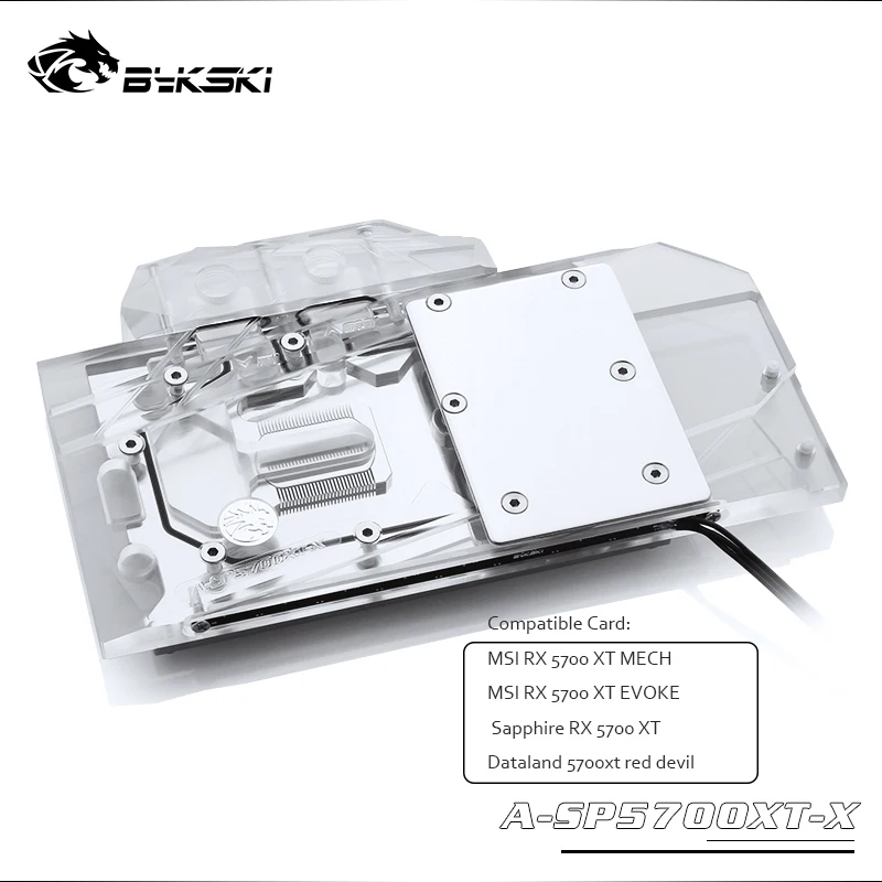 Блок водяного охлаждения Bykski GPU для MSI RX 5700 XT MECH/EVOKE, fit sapphire RX 5700 XT, для Dataland 5700xt red devil, A-SP5700XT-X