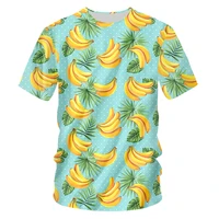 ifpd eu size men hot sale banana casual tshirt 3d print fruit casual short sleeve harajuku shirts summer fashion tops drop ship