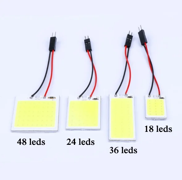 4/8PCS Car Interior Accessories 18/24/36/48 SMD T10 4W 12V COB Panel LED Lights Bulb Dome Light Lamp | Автомобили и мотоциклы