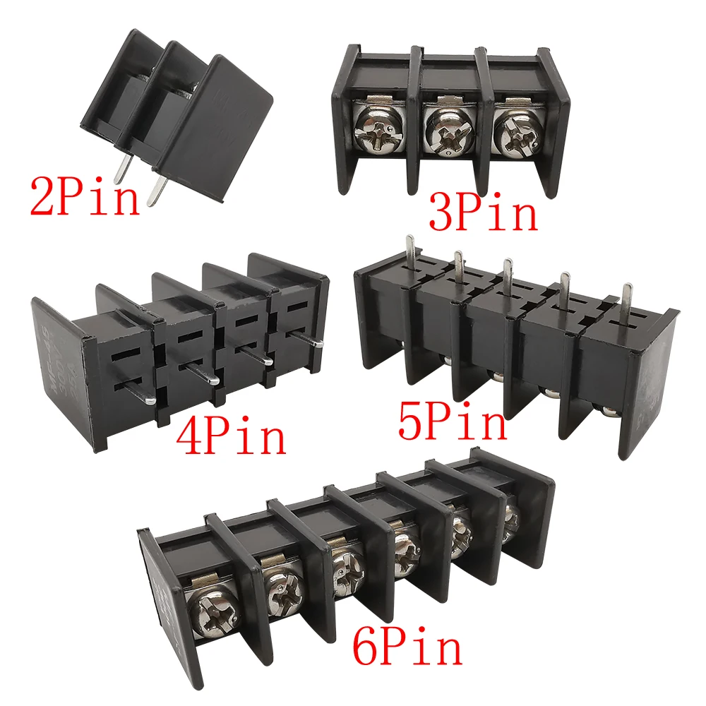

10 шт., черные флейты 9,5 мм, 2P/3P/4P/5Pin/6 Pin