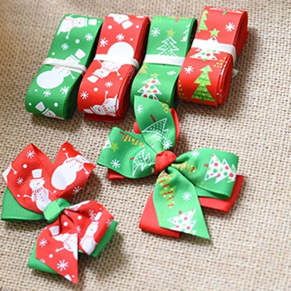 2 м рождественские корсажные ленты Санта-Клаус елка лента с рисунком DIY Девушки