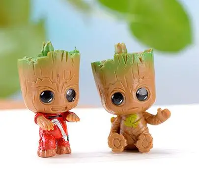 4pcs/set Guardians of The Galaxy Baby Groot Avengers Tiny Cute Tree Man Model Figure Toys 5cm |