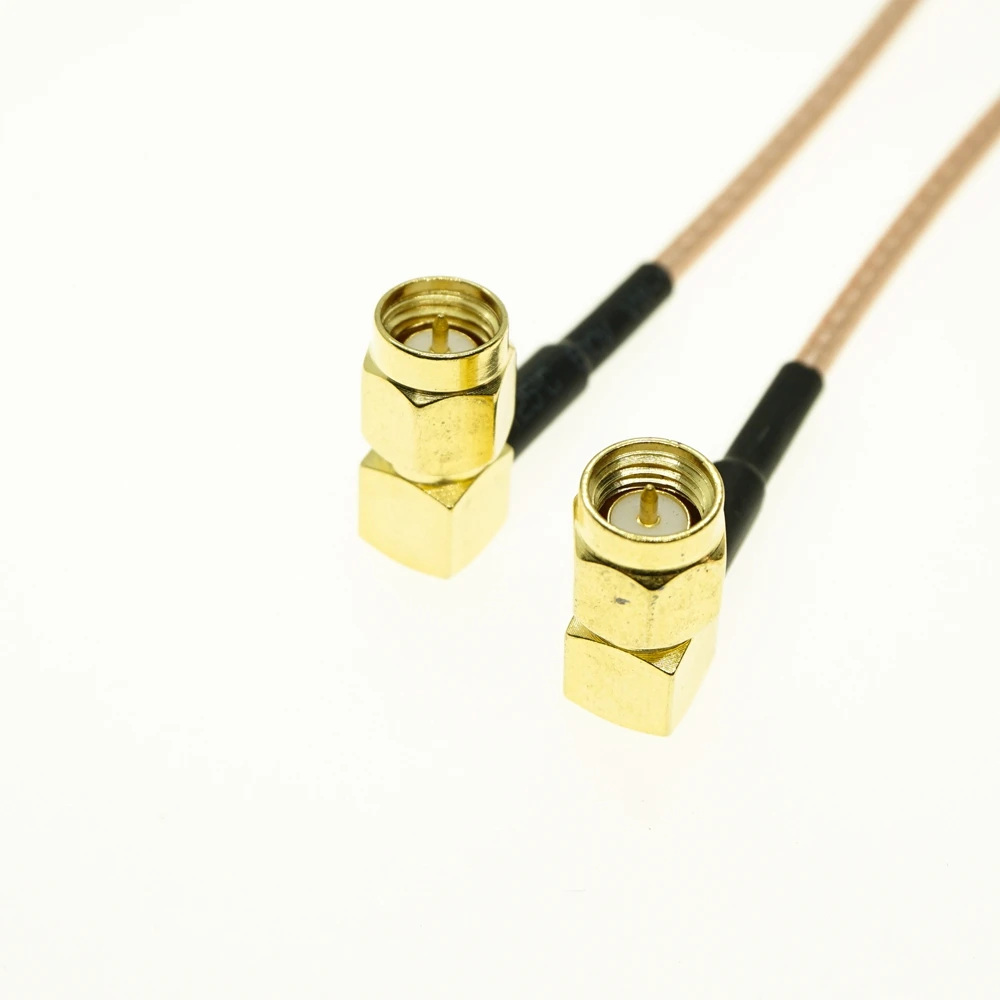 

Прямой Угловой разъем SMA типа «папа» к разъему SMA «папа», Радиочастотный кабель с отрезом, 6 дюймов, джемпер RG316, 10 см, 15 см, 50 см