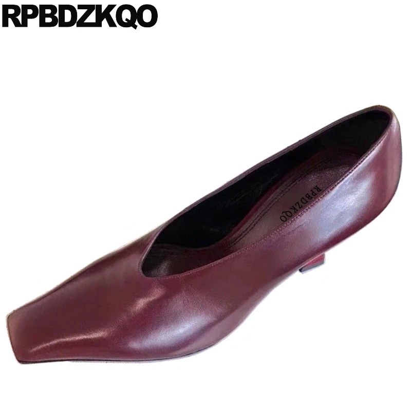 

Stiletto White Chic High Heels 8cm Luxury Square Toe Thin Scarpin Women Wine Red European Designer Shoes Pumps Size 4 34 2021