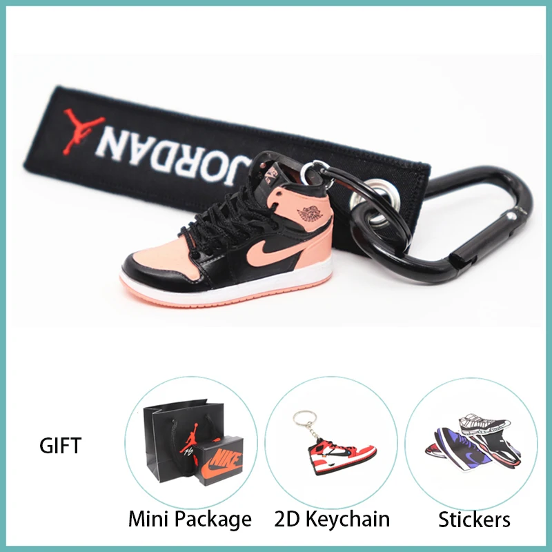 Новинка ручной работы 3D AJ Key ChaiAir Mini Jordan кроссовки модель милый брелок для ключей Баскетбольная обувь Подарочный Брелок для ключей модные украшения - Цвет: 17
