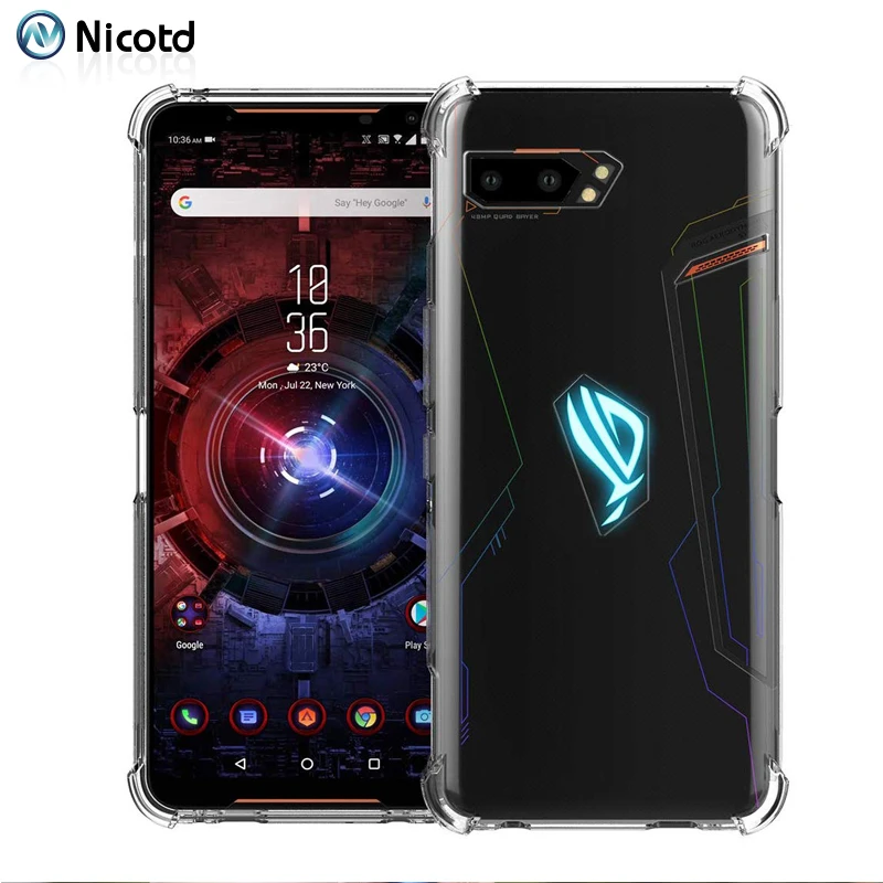Противоударный мягкий чехол из ТПУ с воздушной подушкой для Asus ZS660KL ROG Phone II