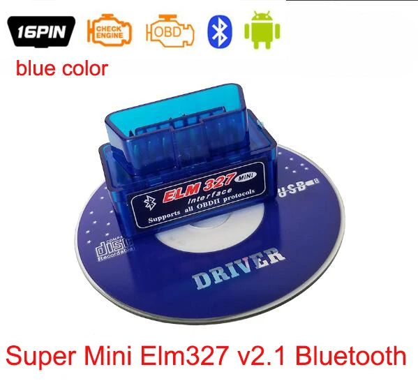 Супер Мини ELM327 Bluetooth elm327 V1.5 с 25k80 чипом мини ELM-327 Авто OBD2 диагностический сканер Mini ELM-327 для Android - Цвет: v2.1 normal chip 327