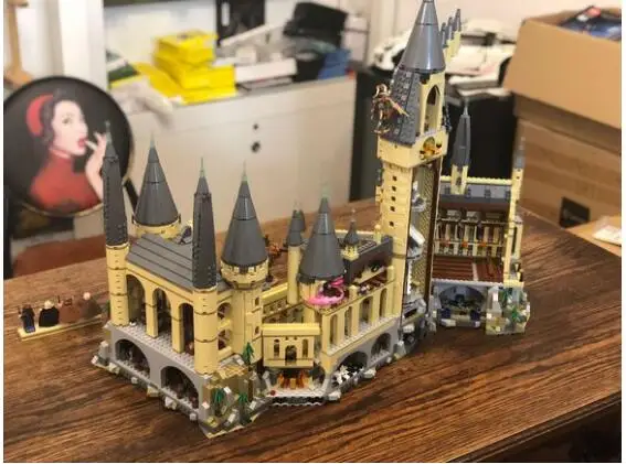 16060 Potter Movie Series Academy of Magic Walls and Fortresses Castle Building Blocks 6020pcs Brick Toys Children Gift 71043