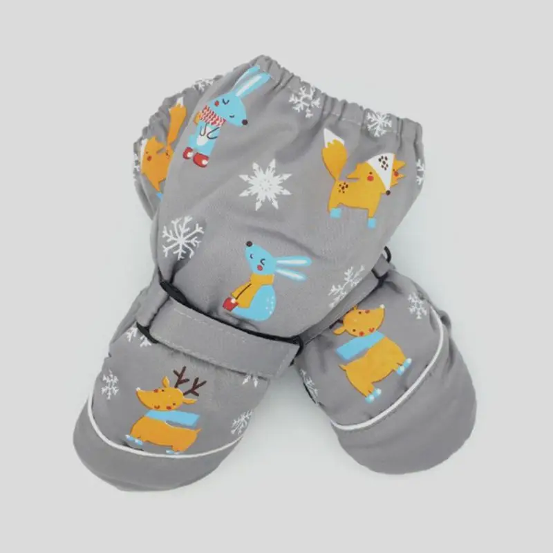 Детские зимние водонепроницаемые ветрозащитные длинные перчатки на манжетах с