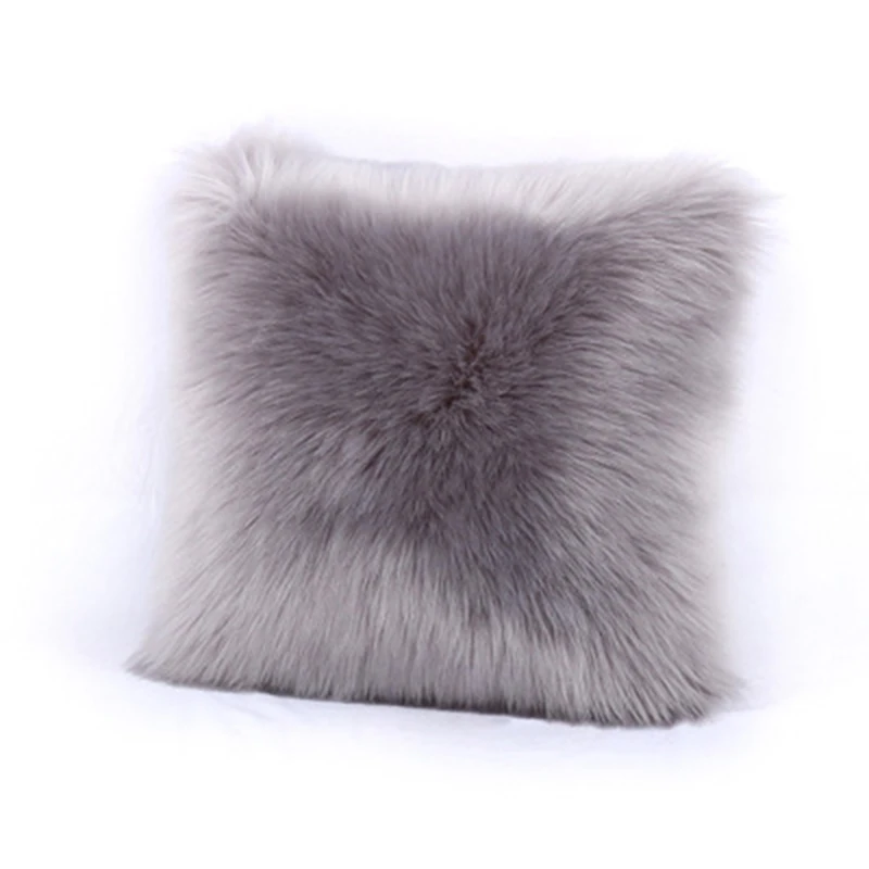 Чехол для подушки из искусственного меха 40 х40 см | Дом и сад