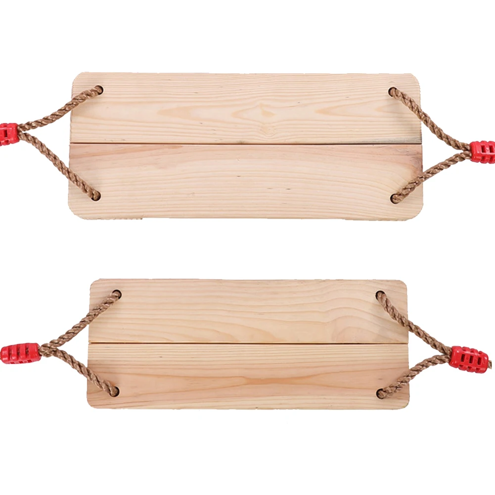 

Wooden Hanging Swings Children Adult Outdoor Garden Seat Community Equipment Nostalgic Yard Birthday Gift With Adjustable Rope