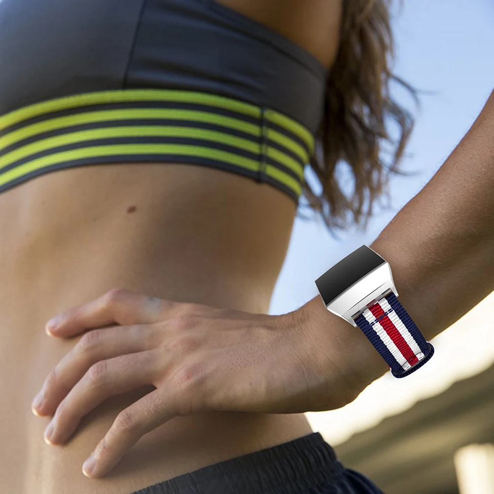 Нейлоновый ремешок для часов отдыха Fitbit Ionic Fashion/спортивный новые умные часы