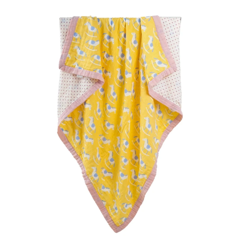 

8 Styles 120*120cm 4 Layers Muslin Cotton Baby Sleeping Blanket Swaddle Breathable Infant Kids Children Baby Blanket