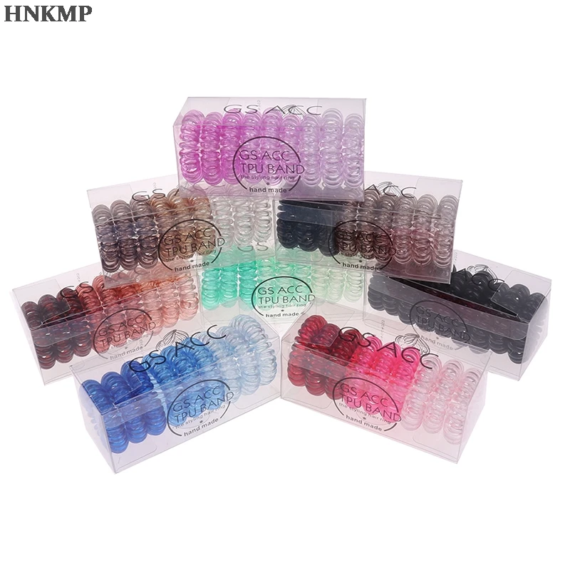 

9pcs Elastic Telephone Wire Cord Head Ties Hair Band Rope Ponytail Fashion