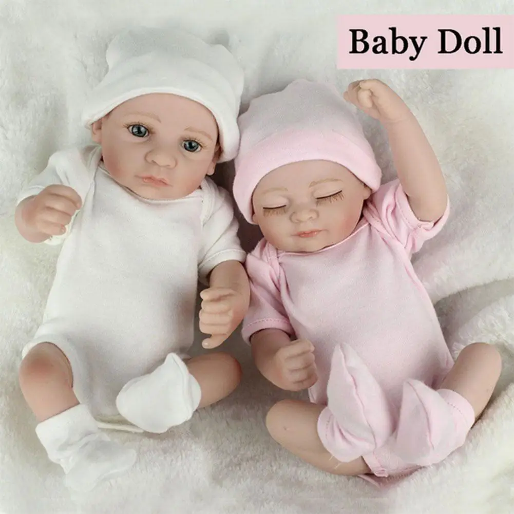 

Realistic 28cm Reborn Soft Silicone Rebirth Baby Doll Toys Doll Dolls Dolls Vinyl Girl Gift Girl Cute Bebe Full Z4B9