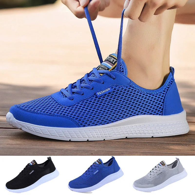 

2021 Men Shoes Summer Soft Casual Shoes Lightweight Comfortable Breathable Mesh Flat Fashion Casual Shoes Man Zapatos De Hombre