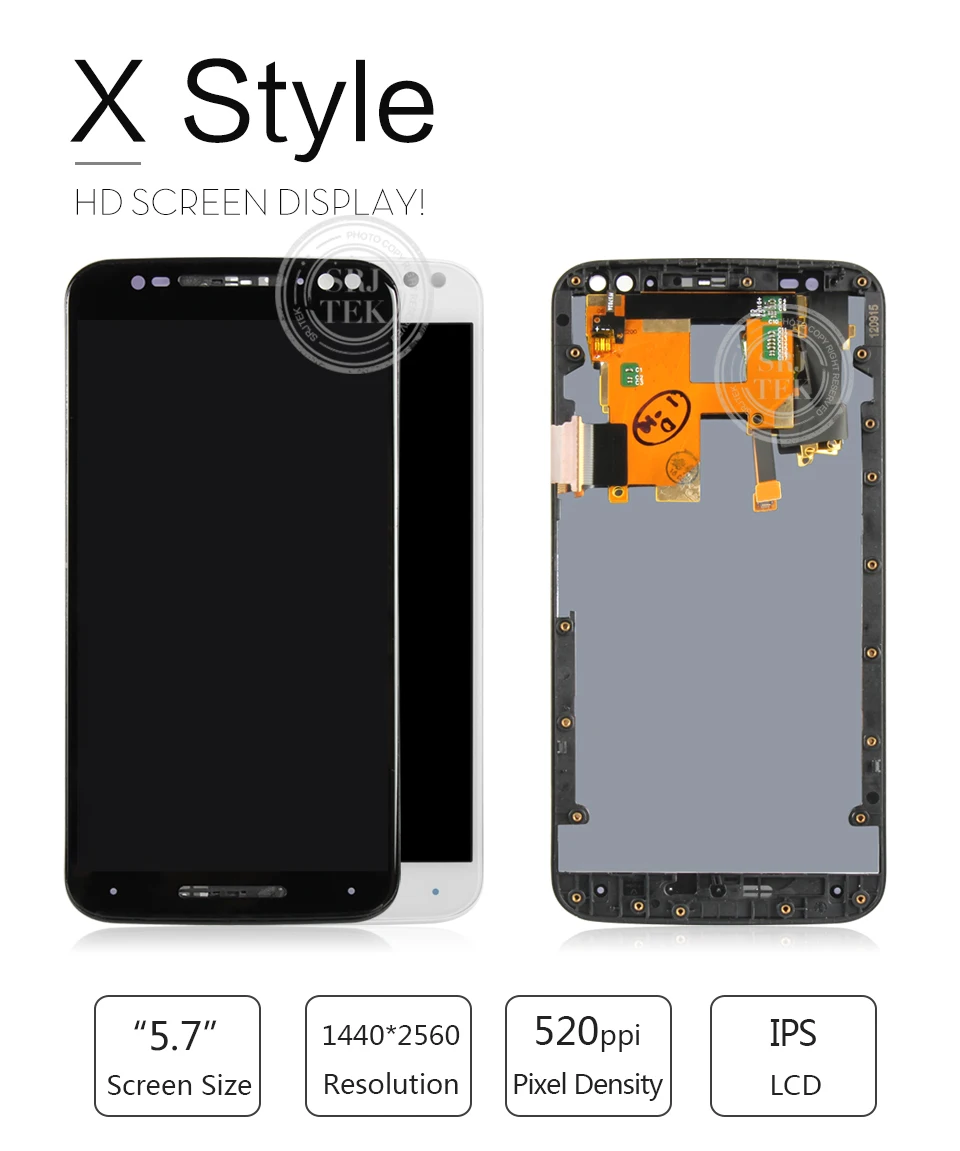Srjtek 5," для Motorola Moto X style x3s X3 style XT1570 XT1572 XT1575 ЖК-дисплей сенсорный экран дигитайзер полная сборка Рамка