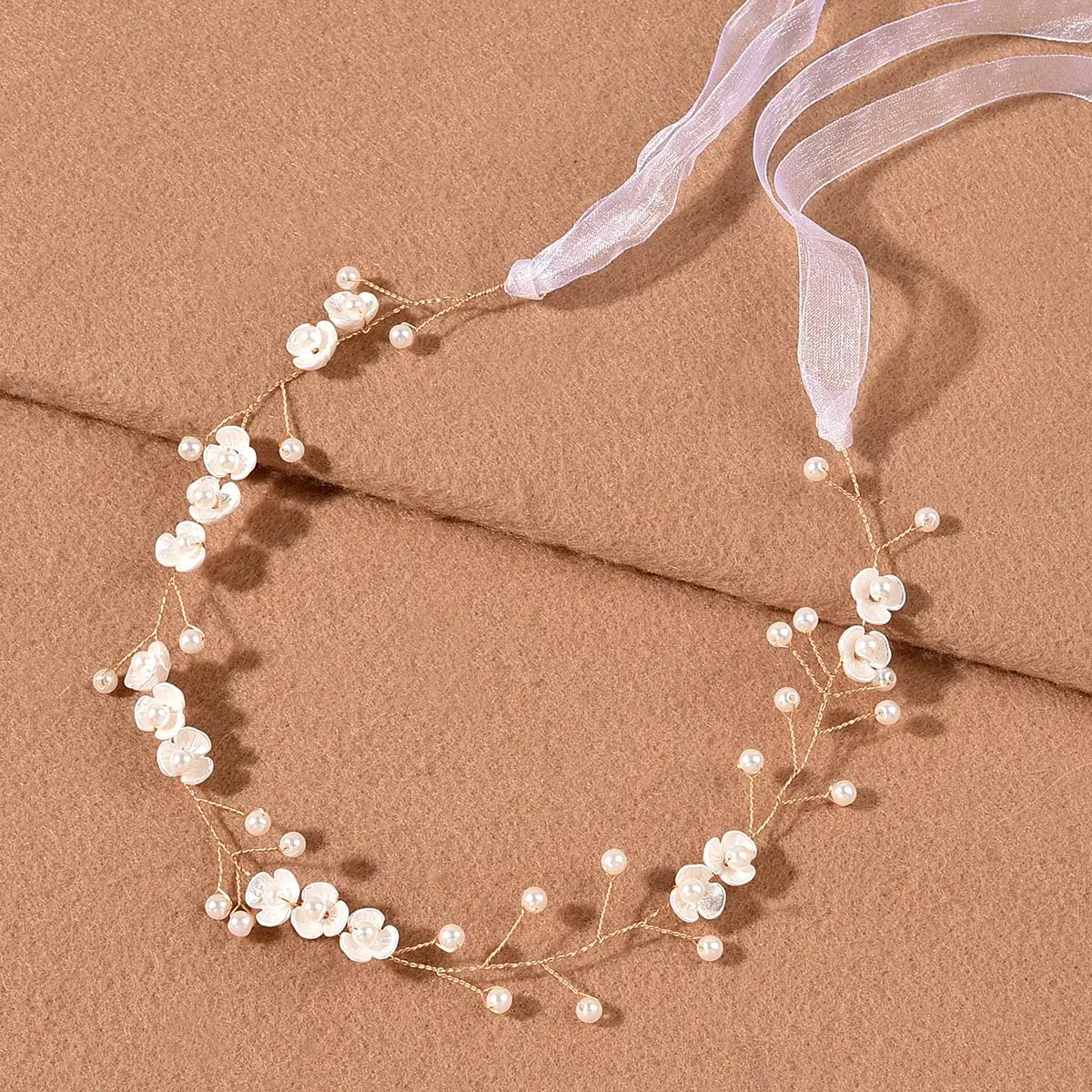 

Girls Wedding/Prom Hair Accessories Headpiece Handmade Bride Headbands Headwear Pearl Hair Vine