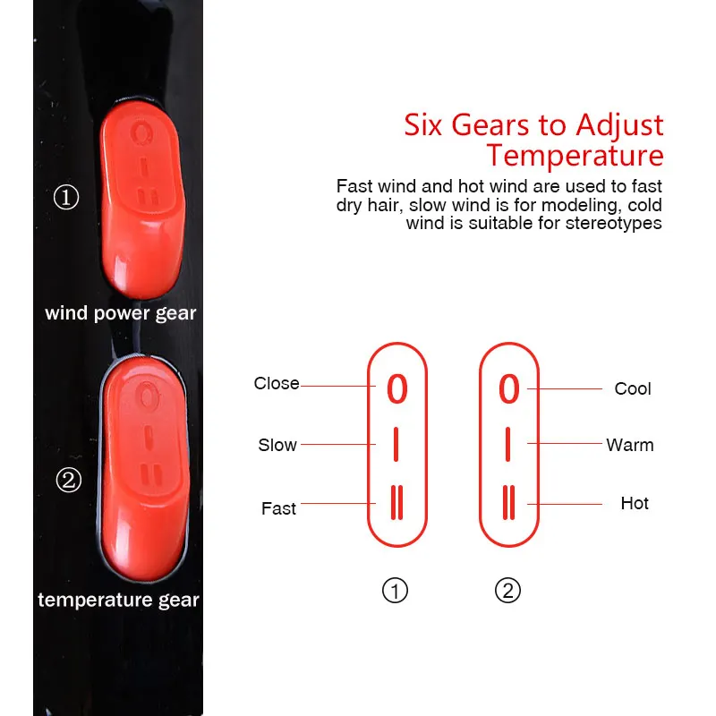 2800 Вт Мощный фен для волос с отрицательными ионами электрический салона