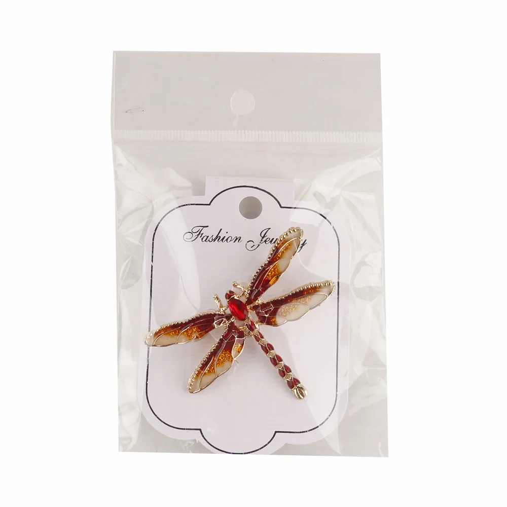 Женская Брошь Стрекоза зеленое насекомое с эмалевым покрытием брошь в виде