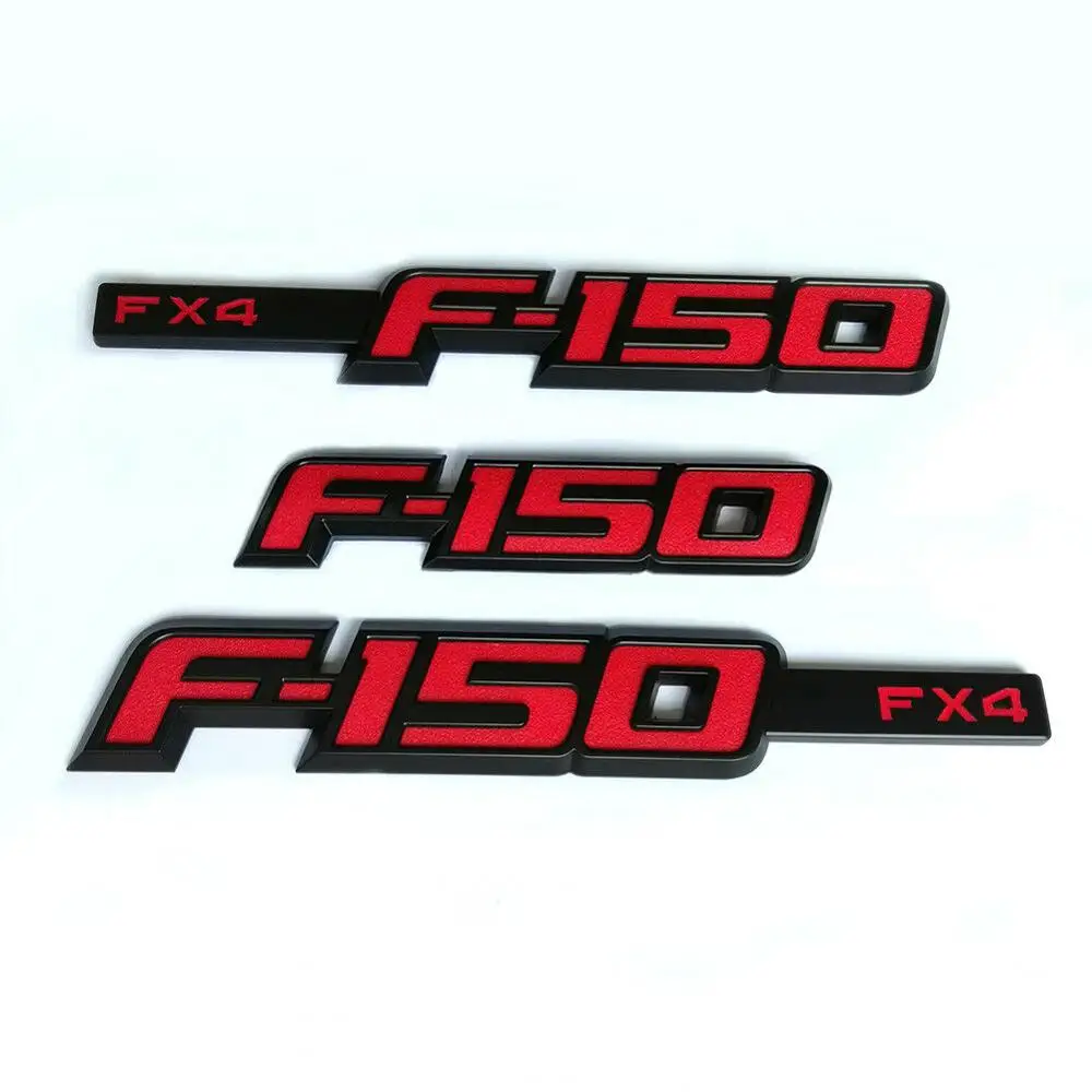 3 шт. OEM для детской эмблемы Fx4 задняя 3D Эмблема F150 черная красная | Автомобили и
