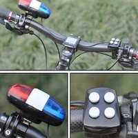 6 led 4 tone sounds bicycles bell police car light lamp siren electronic for kid horn scooter children accessories cycling h5d7
