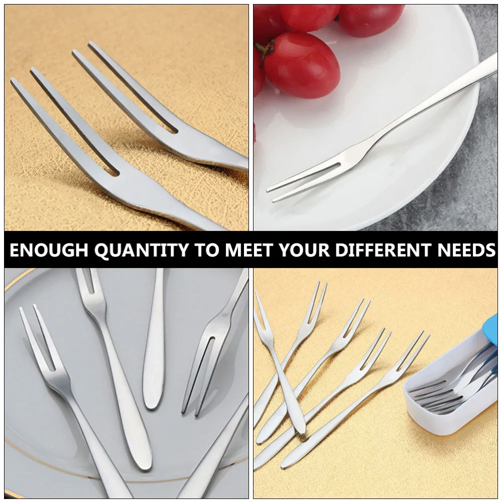 

30 Pcs Household Fruit Forks Useful Two Teeth Food Serving Forks Kitchen Gadget