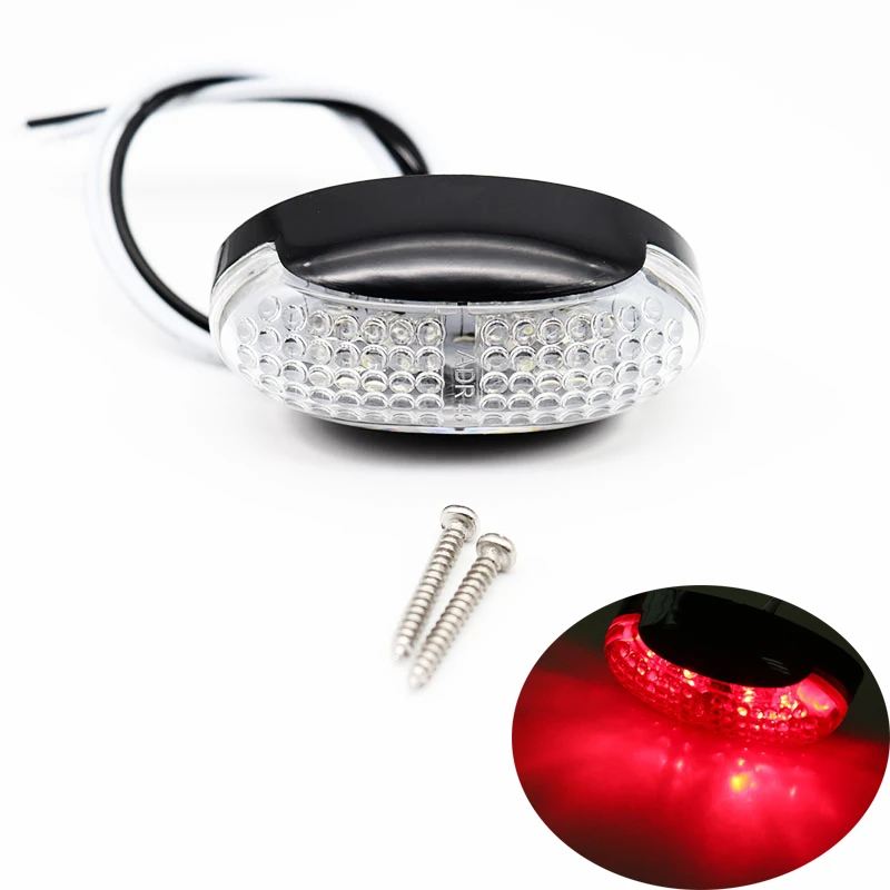 2pcs Cear Red Led 2 шт. 12 V/24 V Универсальный светодиодный автомобиль грузовик с прицепом боковые габаритные светодиодный индикатор светильник фонарь для грузовика желтый и красный/желтый/белый низкой мощности - Цвет: 2pcs Cear Red Led