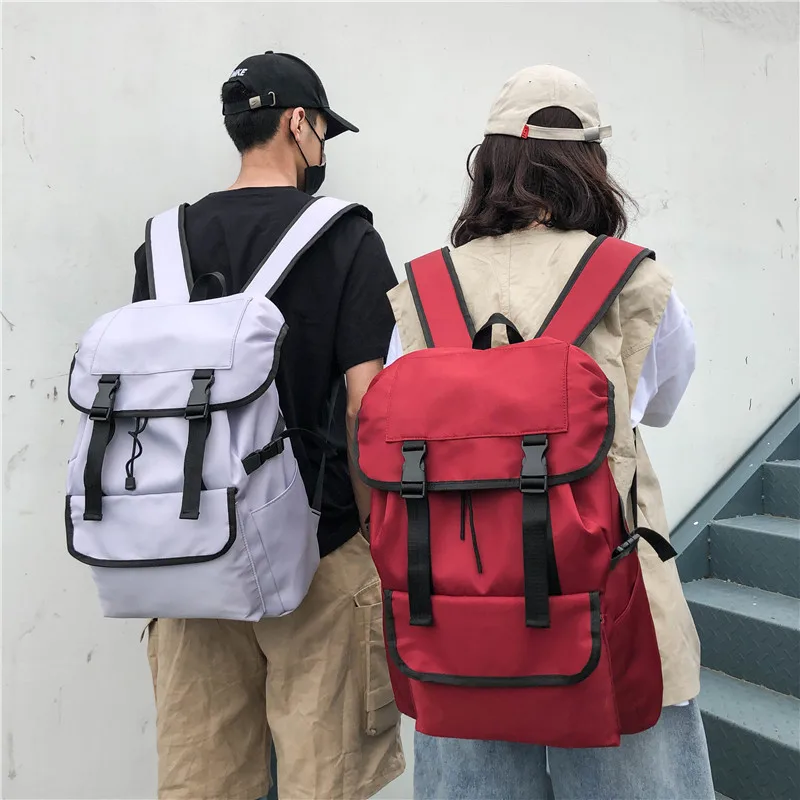 

Large Capacity Unisex Street Backpack Vintage Nylon Waterproof Men Laptop Backpack Fashion Men and Women Leisure Travel Backpack