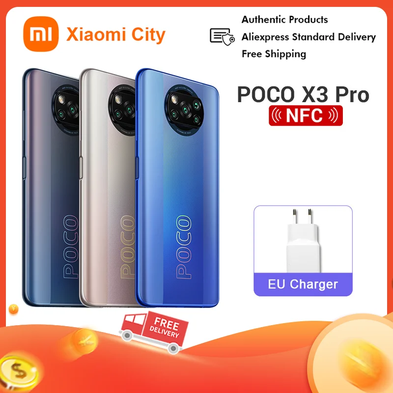 Poco X3 Pro 8GB 256GB 6GB 128GB Global Version Smartphone Xiaomi Cellphone Smartphone (0)