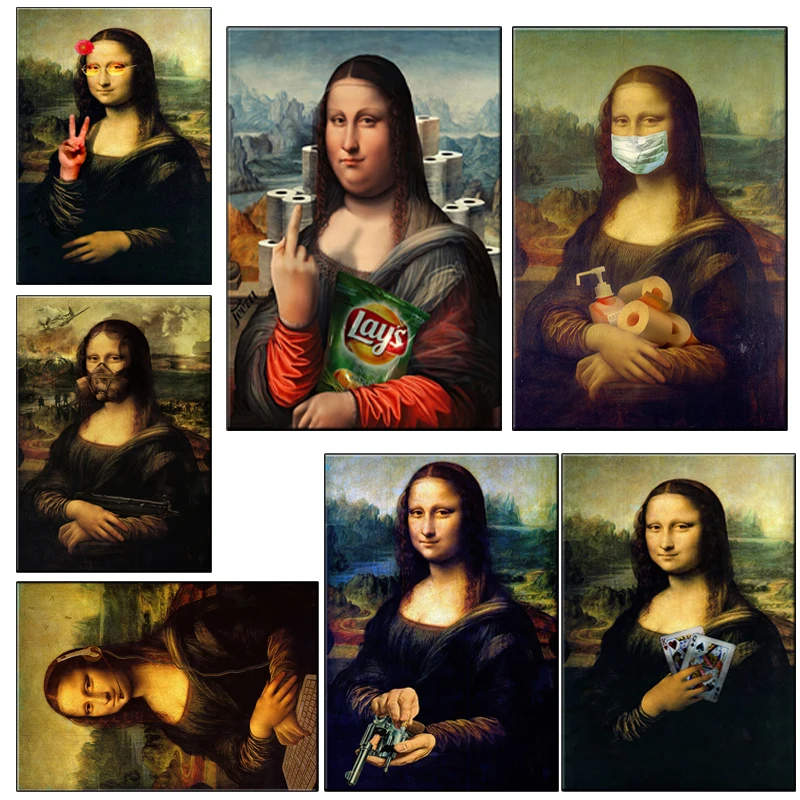 

Настенная картина «Мона плакат лисы» в скандинавском стиле, декоративная картина на холсте для гостиной, бара, отеля, декор для гостиной