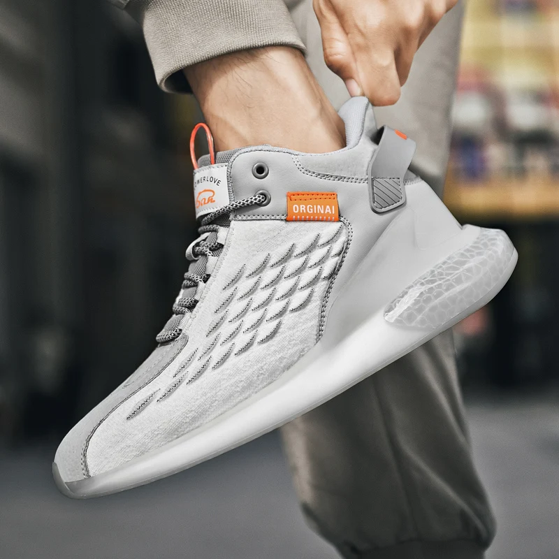 

Luminous Men Running Shoes Sports Outdoor Sneakers Men Jogging Shoes Air Cushion Shoes Male Comfortable Zapatillas Plus Size 46