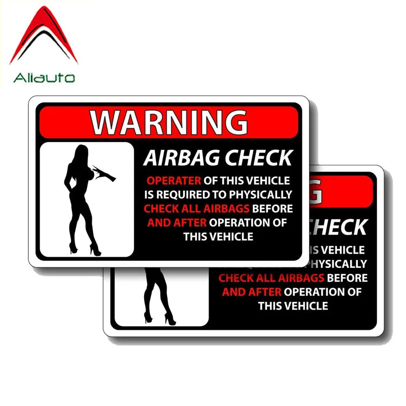 Aliauto 2 X индивидуальная Автомобильная наклейка Предупреждение ющая проверка всех