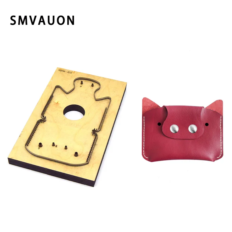 Кожаный резак smvoon сделай сам кошелек для монет из свиньи кредитный бумажник