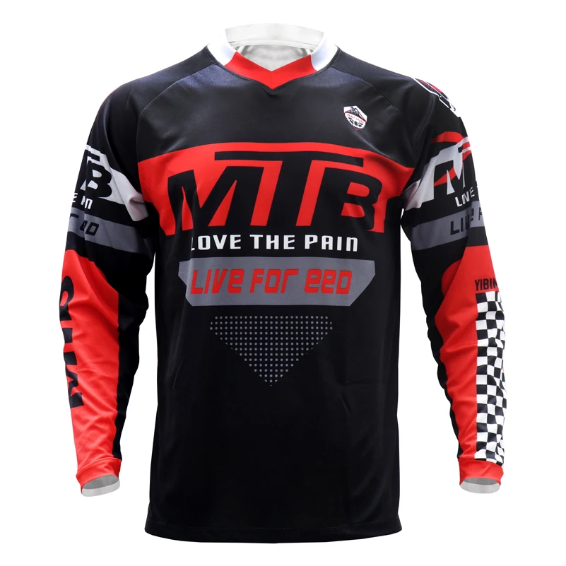 

New Design Men Long Sleeve Motocycle Downhill MTB Jersey Enduro Motocross Mountain Bike DH Cloth BMX Shirt Top Wear