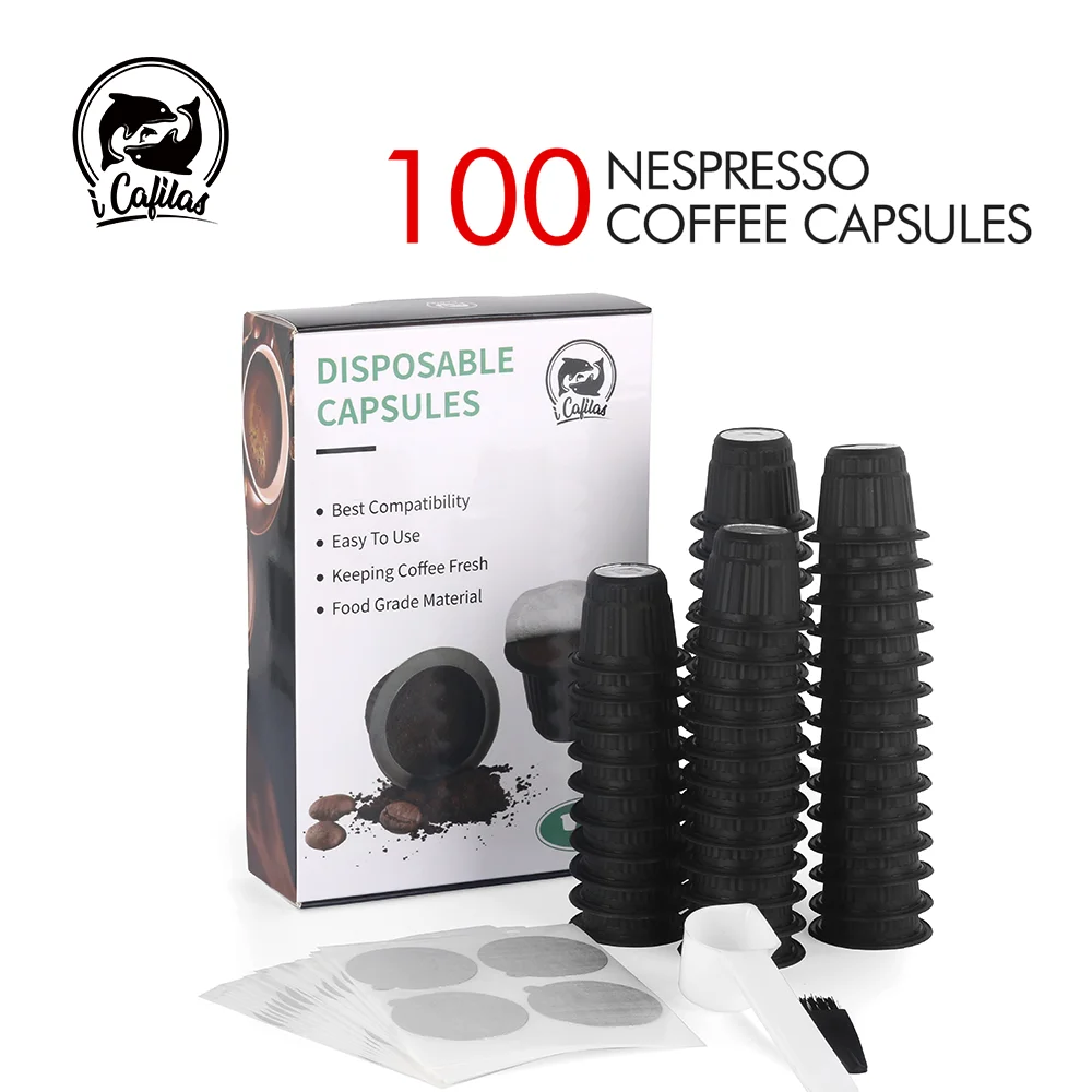 50 наборов для Nespresso кофейная капсула с крышкой фольги эспрессо одноразовый