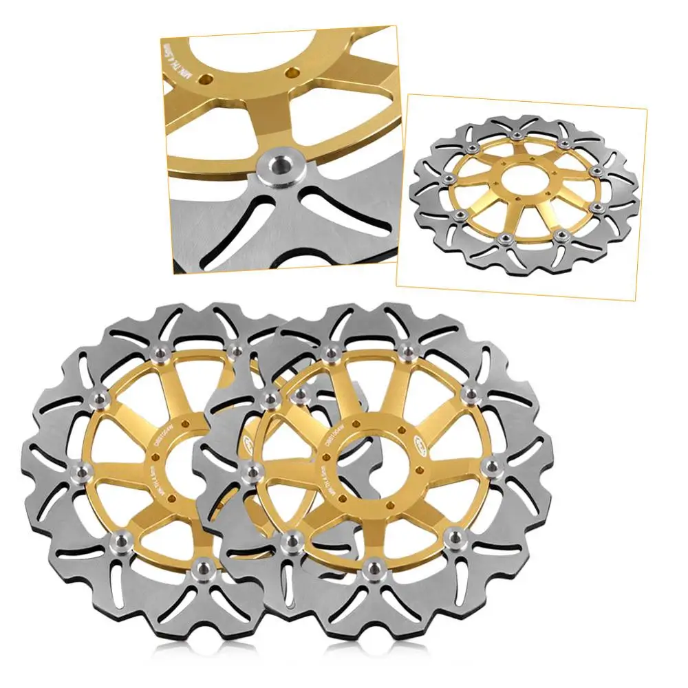 

LUCKMART Front Brake Rotors Disc and Pads Kit forHonda GL1800 Goldwing 2001-2015 Motorcycle Replacement Accessories GL 1800 Gold