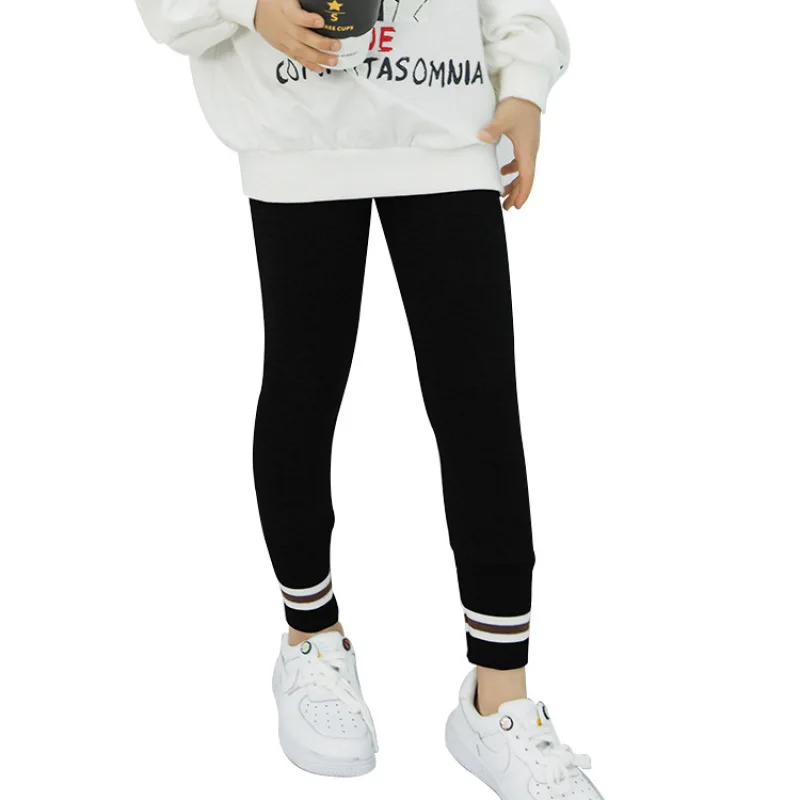 Детские эластичные леггинсы для девочек осенне-весенние облегающие штаны в