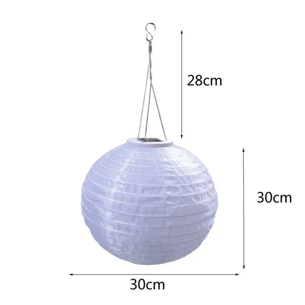 

30cm LED Solar Chinese Lanterns Waterproof Lampion Gift Wedding DIY Ball Party Birthday Craft Supplies Light Hanging Halloween