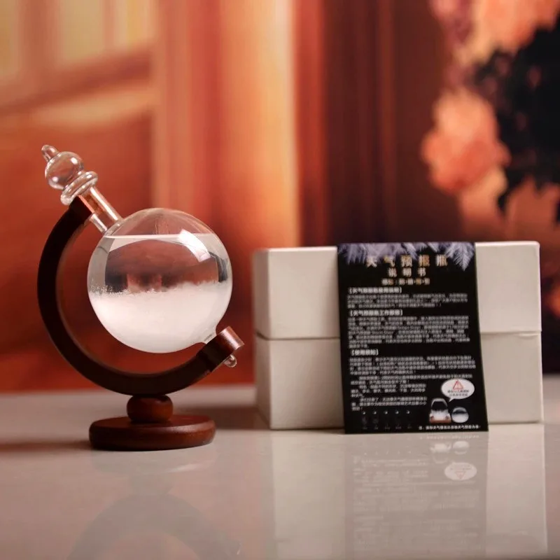 Штормовая стеклянная бутылка креативная настольная метеостанция в форме