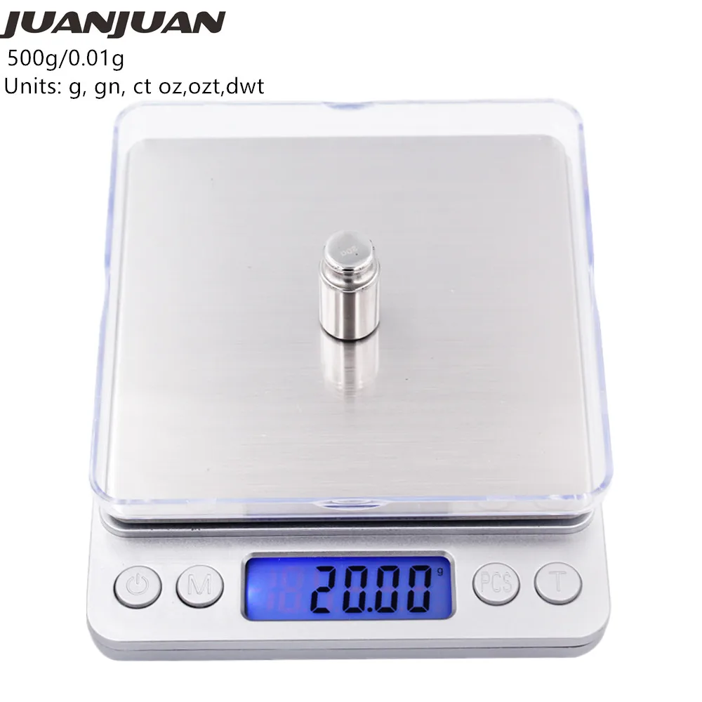 

500g/0.01g Digital Pocket Scale Electronic Gram with 2pcs Tray Mini Jewelry Diamond Scales Kitchen Weighting Balance 50%off