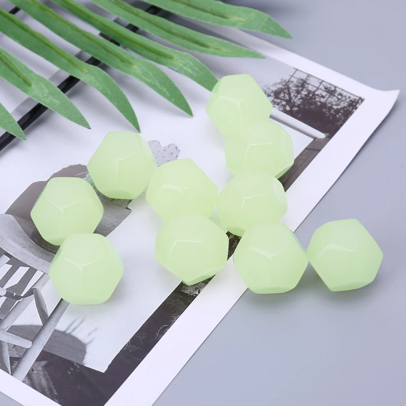 

10Pcs D12 Polyhedral Dices Luminous Blank Dice For RPG MTG